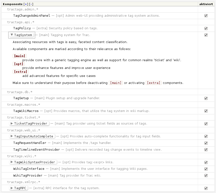 component tags in TagsPlugin according to proposal