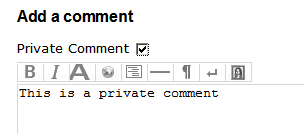 How to create a private comment